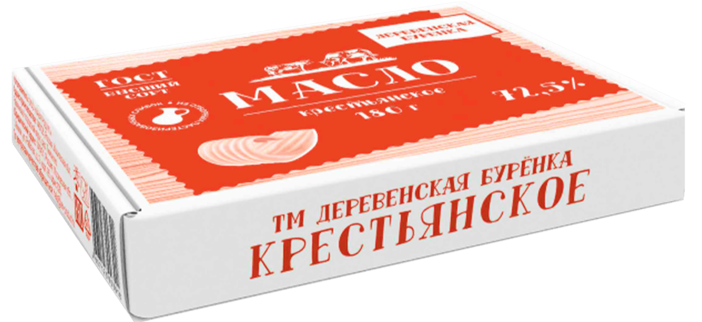 Деревенская буренка - Крестьянское, 72,5% - 180 г