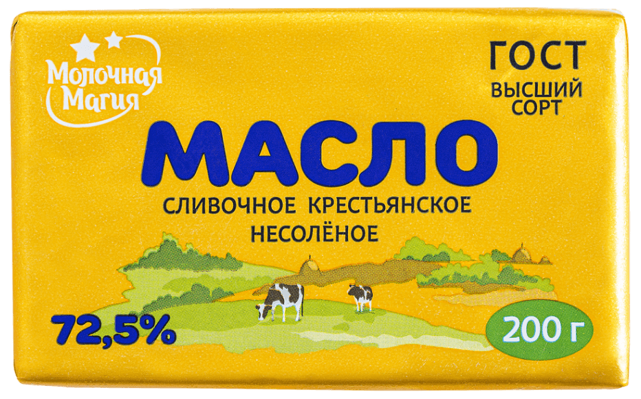 Молочная магия - Крестьянское, 72,5% - 200 г