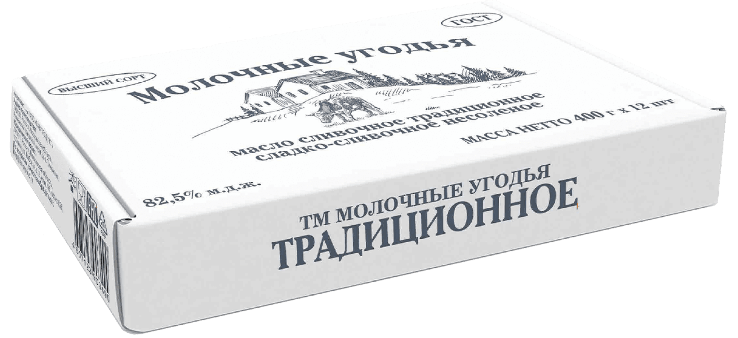 Молочные угодья - Традиционное, 82,5% - 400 г