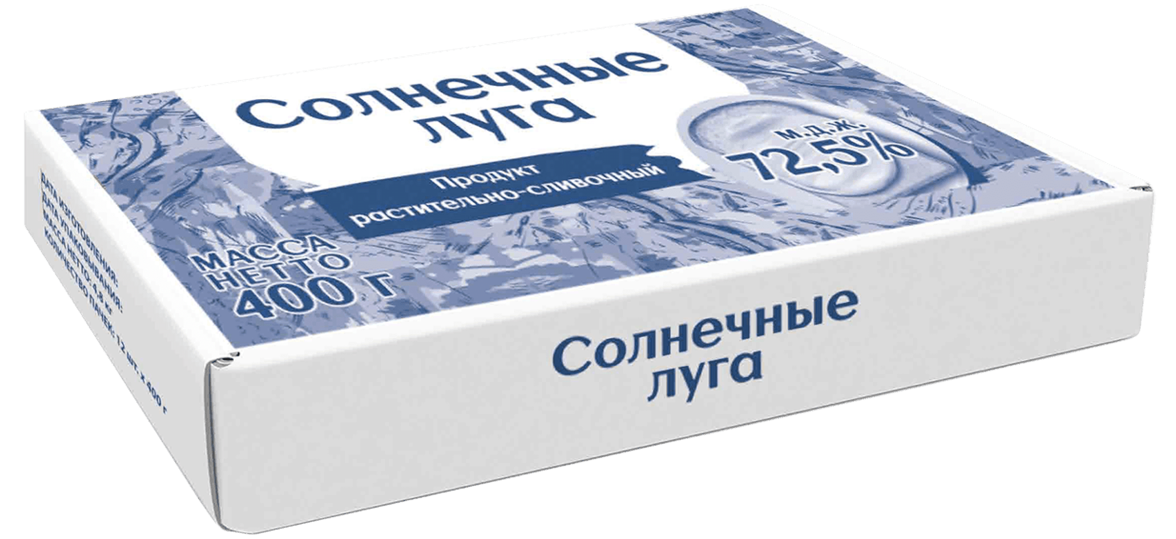 Солнечные Луга - Продукт растительно-сливочный, 72,5% - 400 г