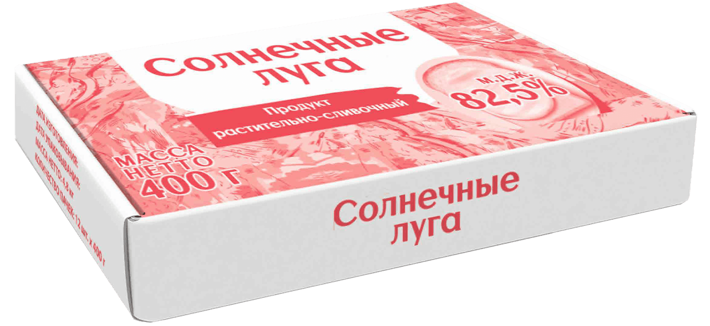 Солнечные Луга - Продукт растительно-сливочный, 82,5% - 400 г